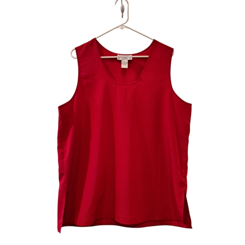 Susan Graver sleeveless top red color size XL